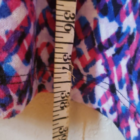 The Tog Shop (no tags) Long Blue Pink Open Cardigan Size Medium - Picture 7 of 7